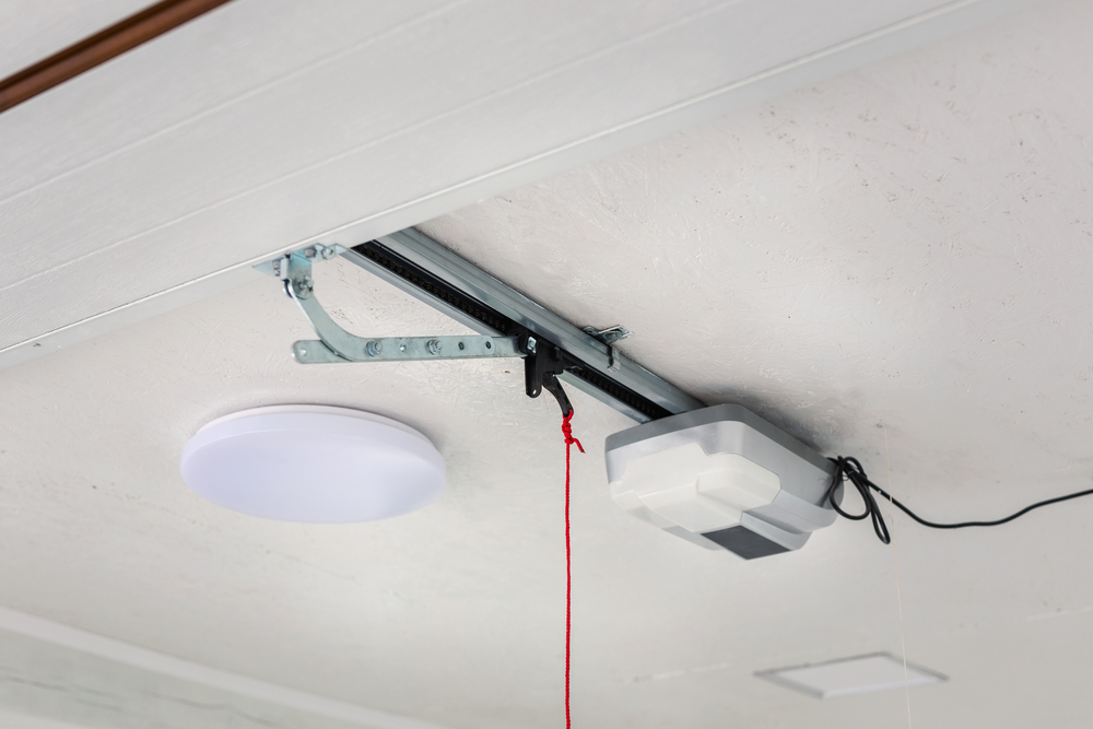 Smart garage door opener upgrades with mobile app control and modern home automation system