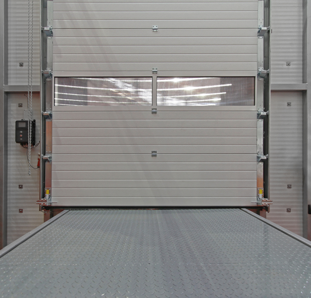 Modern smart garage door illustrating the evolution of garage door technology from traditional manual designs